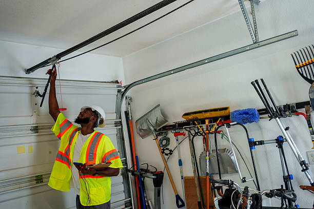 Professional Garage Door technician working in Princeton, NC
